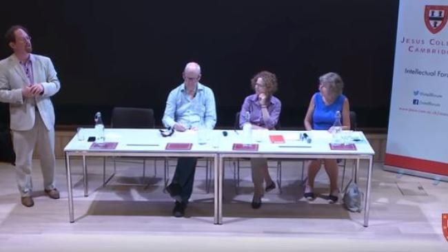 Four person debate panel
